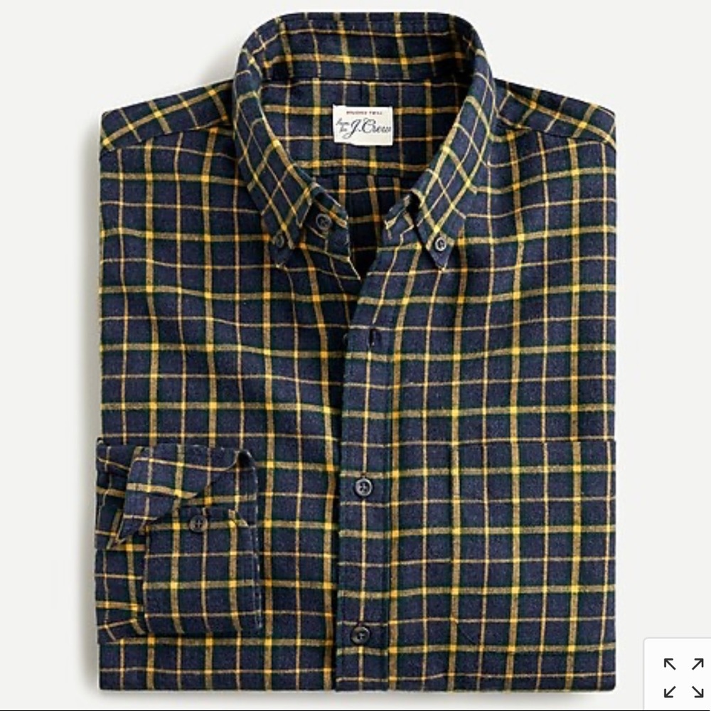 J Crew Slim Brushed Twill Shirt in Plaid, NWT